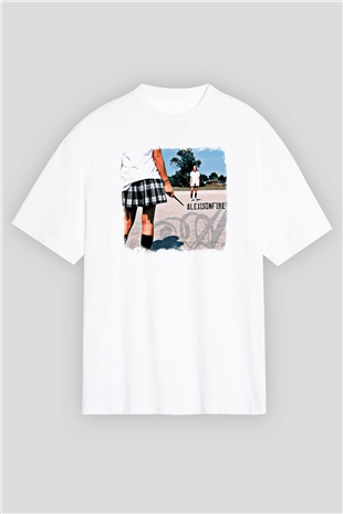 Alexisonfire Baskılı Unisex Beyaz Oversize Tişört