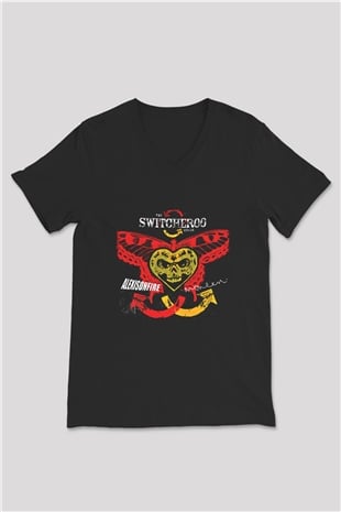 Alexisonfire Baskılı Unisex Siyah V Yaka Tişört