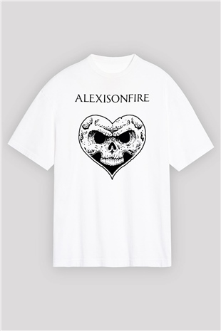 Alexisonfire Beyaz Unisex Oversize Tişört T-Shirt