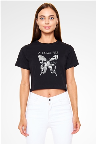 Alexisonfire Siyah Crop Top Tişört