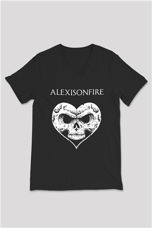 Alexisonfire Siyah Unisex V Yaka Tişört T-Shirt