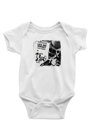 Alice Cooper Baskılı Unisex Beyaz Bebek Body - Zıbın