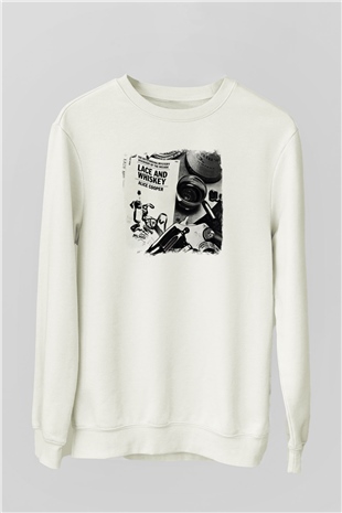 Alice Cooper Baskılı Unisex Beyaz Sweatshirt