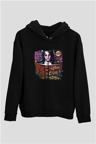 Alice Cooper Baskılı Unisex Siyah Hoodie