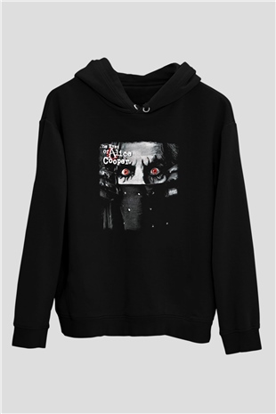 Alice Cooper Baskılı Unisex Siyah Hoodie