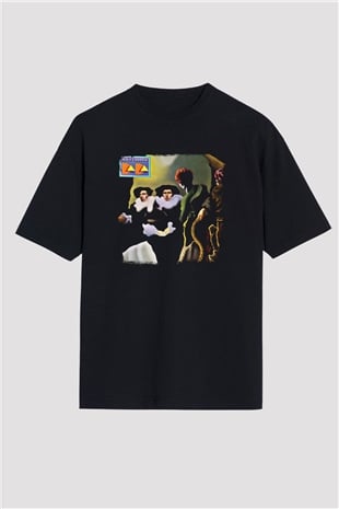 Alice Cooper Baskılı Unisex Siyah Oversize Tişört