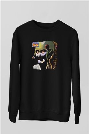 Alice Cooper Baskılı Unisex Siyah Sweatshirt
