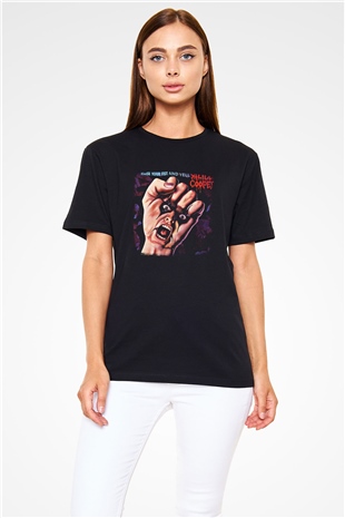 Alice Cooper Baskılı Unisex Siyah Tişört