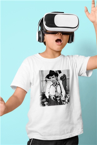 Alice Cooper Beyaz Unisex Çocuk Tişört