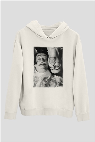 Alice Cooper Beyaz Unisex Kapşonlu Sweatshirt