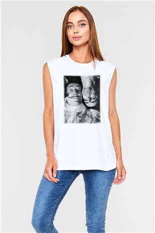 Alice Cooper Beyaz Unisex Kolsuz Tişört