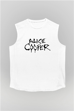 Alice Cooper Beyaz Unisex Kolsuz Tişört