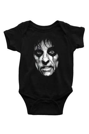 Alice Cooper Siyah Bebek Body - Zıbın