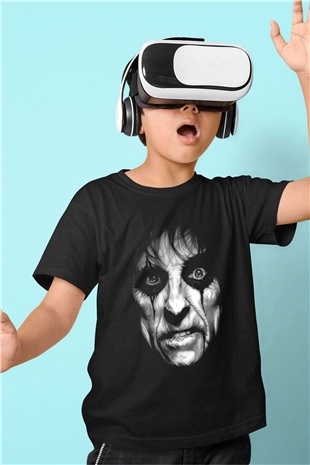Alice Cooper Siyah Unisex Çocuk Tişört