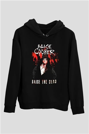 Alice Cooper Siyah Unisex Hoodie