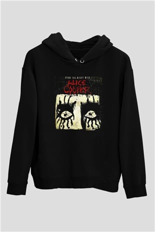 Alice Cooper Siyah Unisex Hoodie