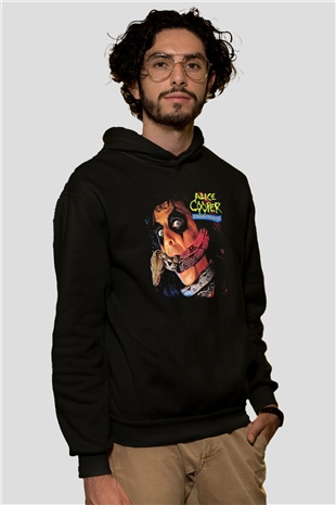 Alice Cooper Siyah Unisex Hoodie