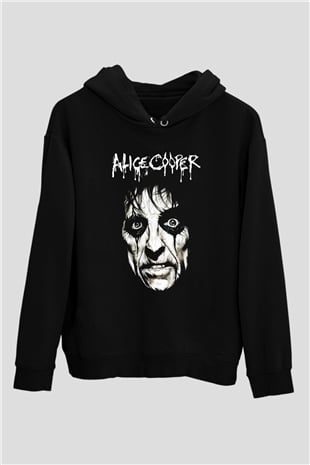 Alice Cooper Siyah Unisex Hoodie
