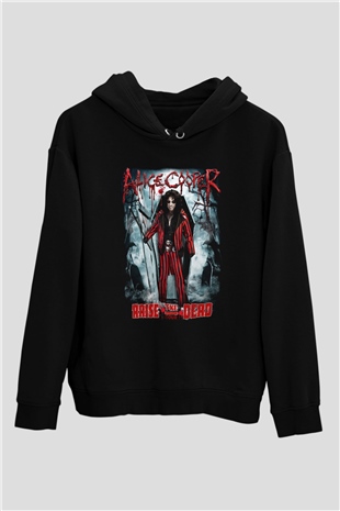 Alice Cooper Siyah Unisex Hoodie