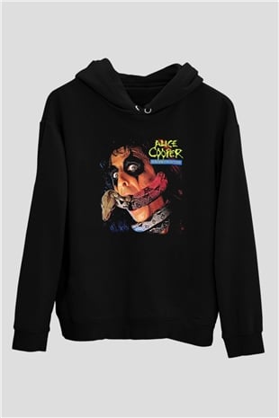 Alice Cooper Siyah Unisex Hoodie