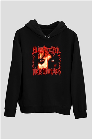 Alice Cooper Siyah Unisex Hoodie