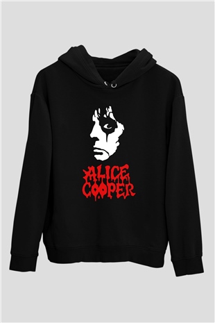 Alice Cooper Siyah Unisex Hoodie