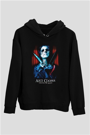 Alice Cooper Siyah Unisex Hoodie