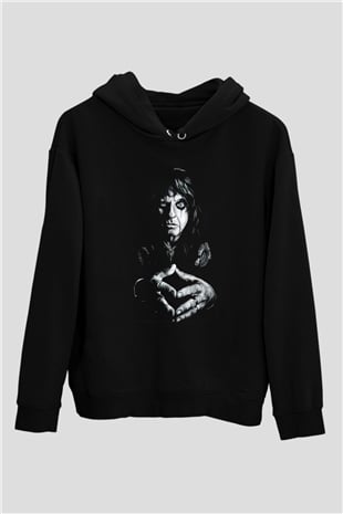 Alice Cooper Siyah Unisex Kapüşonlu Sweatshirt