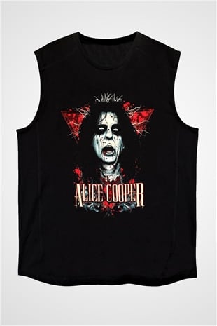 Alice Cooper Siyah Unisex Kolsuz Tişört