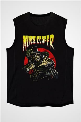 Alice Cooper Siyah Unisex Kolsuz Tişört