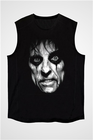 Alice Cooper Siyah Unisex Kolsuz Tişört