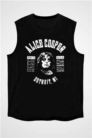 Alice Cooper Siyah Unisex Kolsuz Tişört