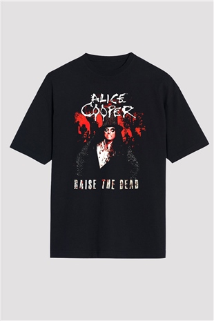 Alice Cooper Siyah Unisex Oversize Tişört T-Shirt
