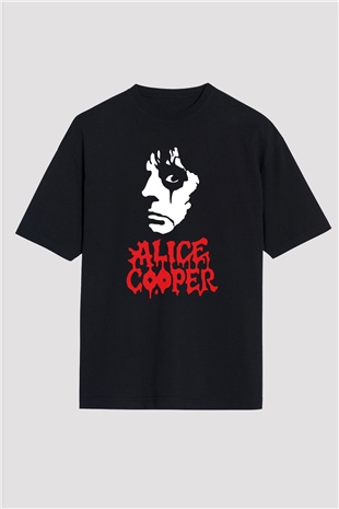 Alice Cooper Siyah Unisex Oversize Tişört T-Shirt