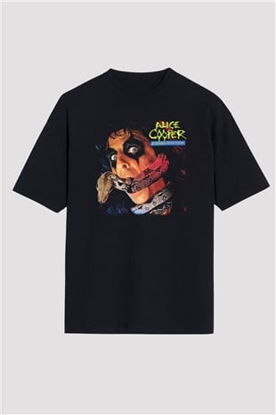 Alice Cooper Siyah Unisex Oversize Tişört T-Shirt