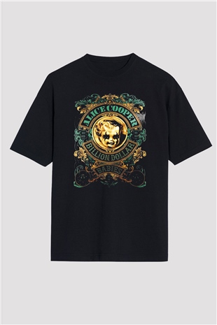 Alice Cooper Siyah Unisex Oversize Tişört T-Shirt