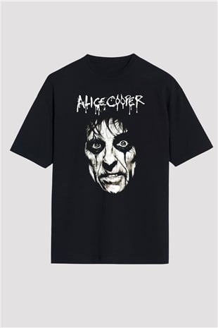 Alice Cooper Siyah Unisex Oversize Tişört T-Shirt