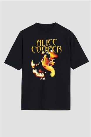 Alice Cooper Siyah Unisex Oversize Tişört T-Shirt