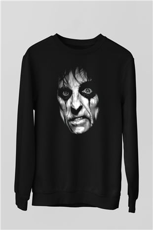 Alice Cooper Siyah Unisex Sweatshirt