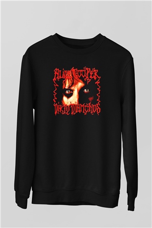 Alice Cooper Siyah Unisex Sweatshirt