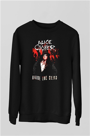 Alice Cooper Siyah Unisex Sweatshirt