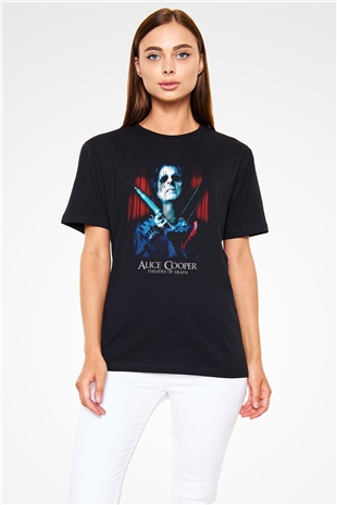 Alice Cooper Siyah Unisex Tişört T-Shirt - TişörtFabrikası