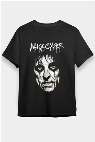 Alice Cooper Siyah Unisex Tişört T-Shirt - TişörtFabrikası