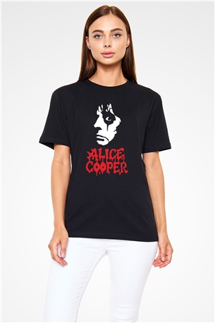 Alice Cooper Siyah Unisex Tişört T-Shirt - TişörtFabrikası