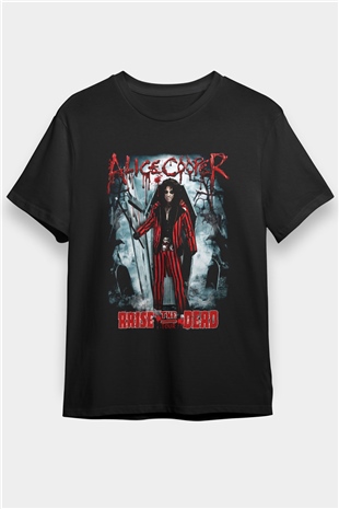 Alice Cooper Siyah Unisex Tişört T-Shirt - TişörtFabrikası