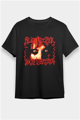 Alice Cooper Siyah Unisex Tişört T-Shirt - TişörtFabrikası
