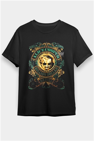 Alice Cooper Siyah Unisex Tişört T-Shirt - TişörtFabrikası