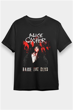 Alice Cooper Siyah Unisex Tişört T-Shirt - TişörtFabrikası