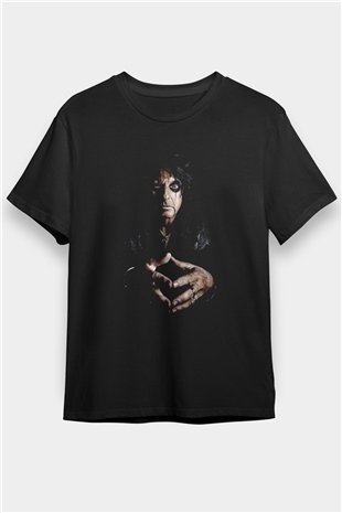 Alice Cooper Siyah Unisex Tişört T-Shirt - TişörtFabrikası
