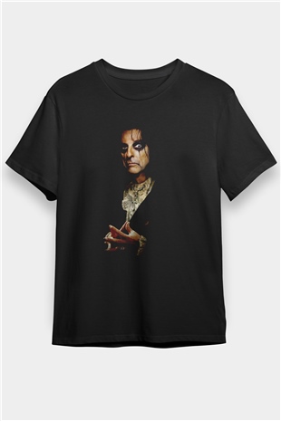 Alice Cooper Siyah Unisex Tişört T-Shirt - TişörtFabrikası